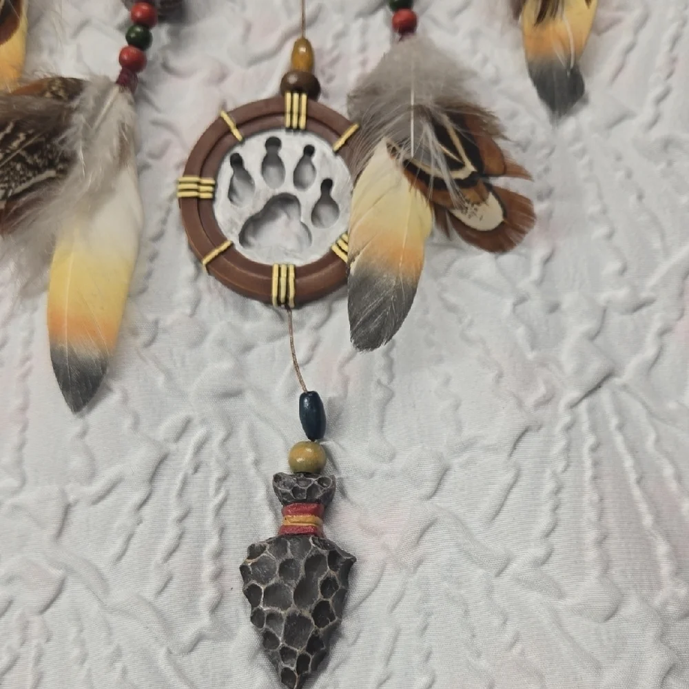 The Bradford Exchange Wolf Dreamcatcher with Feathers - Brown and Gray